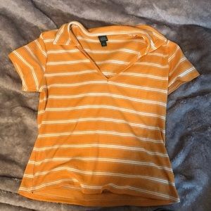 Gold/Yellow Striped Fitted Shirt